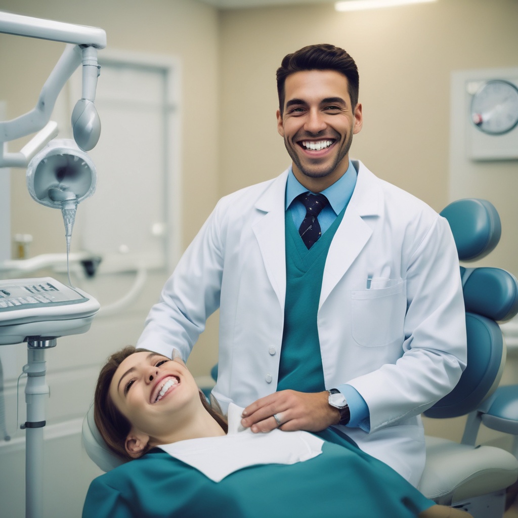 Dentist smiling